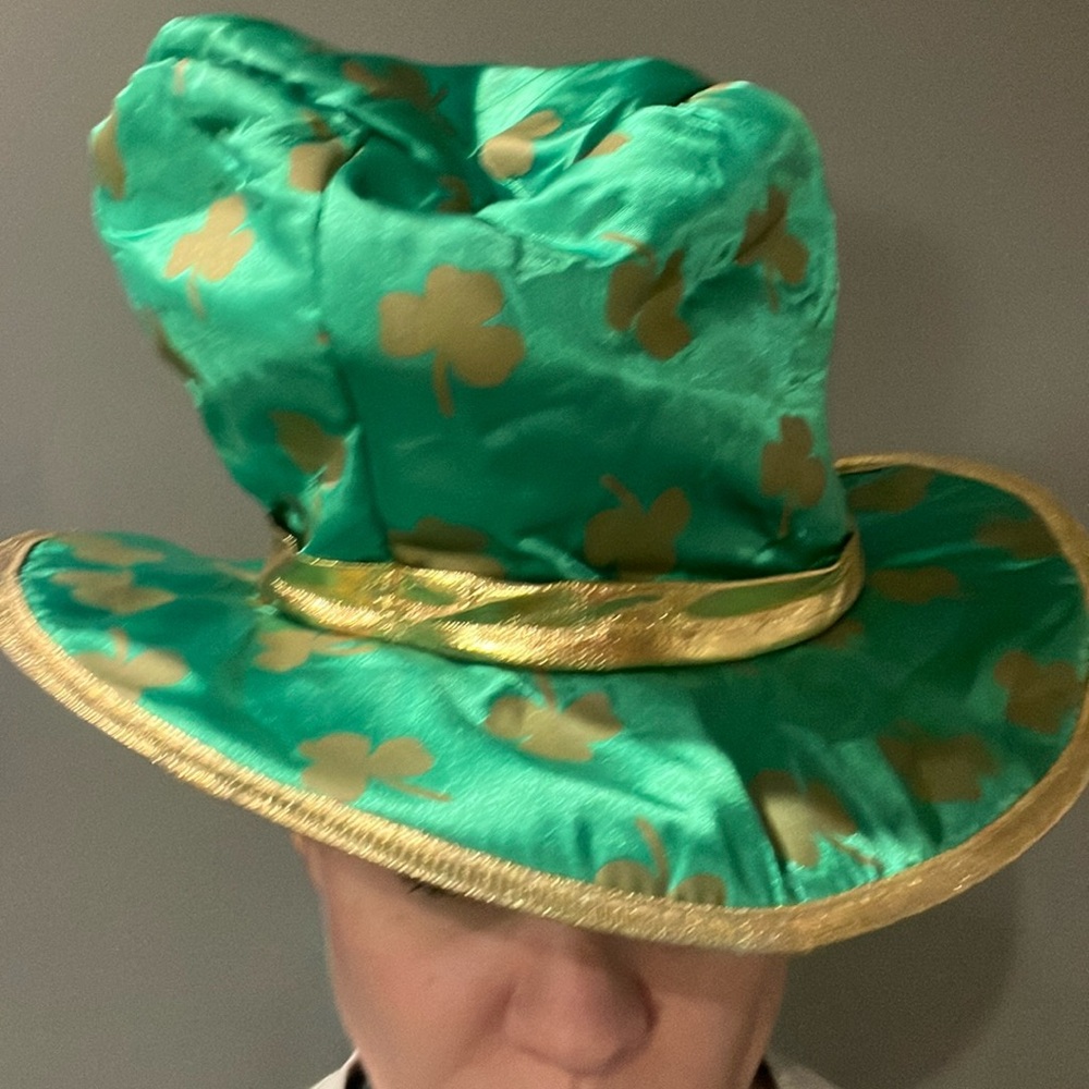 FORUM IRISH HAT GREEN GOLD Shamrock leprechaun TOP HAT Irish St. Patrick’s Day